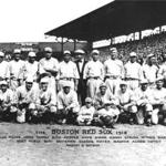 This is the 1918 team photo of the Boston Red Sox.